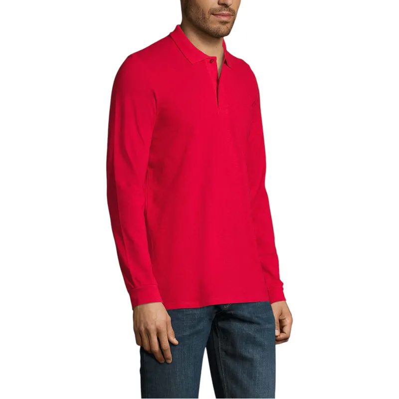 sol's perfect 11346 mens long sleeve polo shirts casual tee0