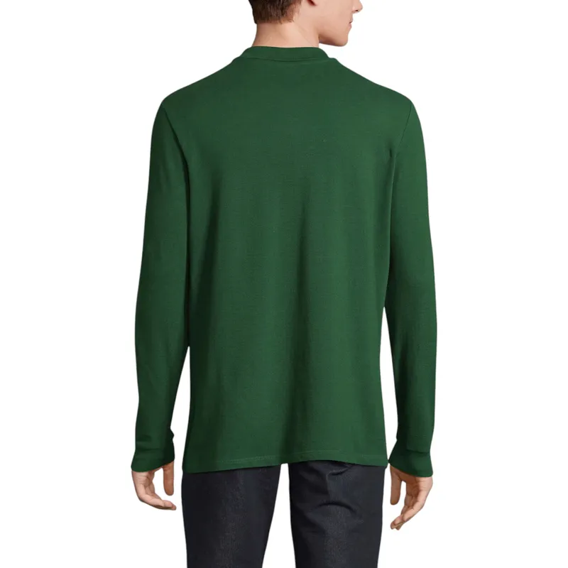 sol's perfect 11346 mens long sleeve polo shirts casual tee bottle green1