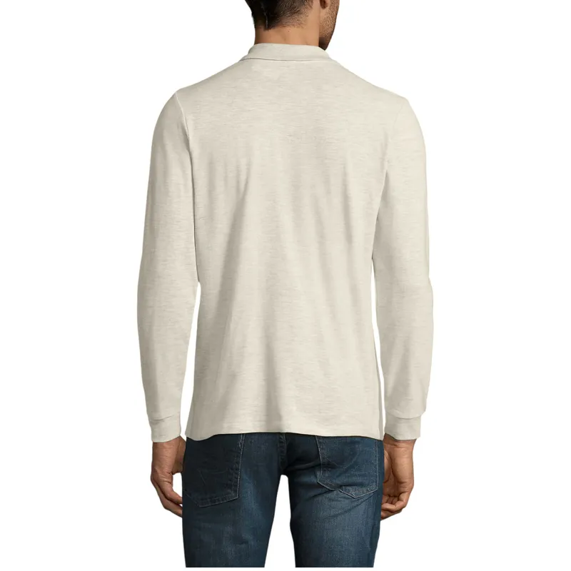 sol's perfect 11346 mens long sleeve polo shirts casual tee light beige1