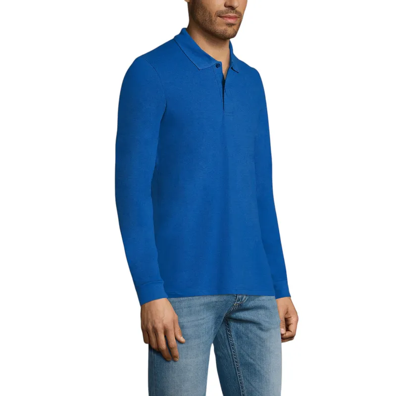 sol's perfect 11346 mens long sleeve polo shirts casual tee royal blue0