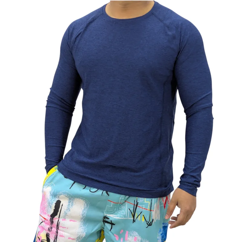 tee jays mens t shirt denim blue6