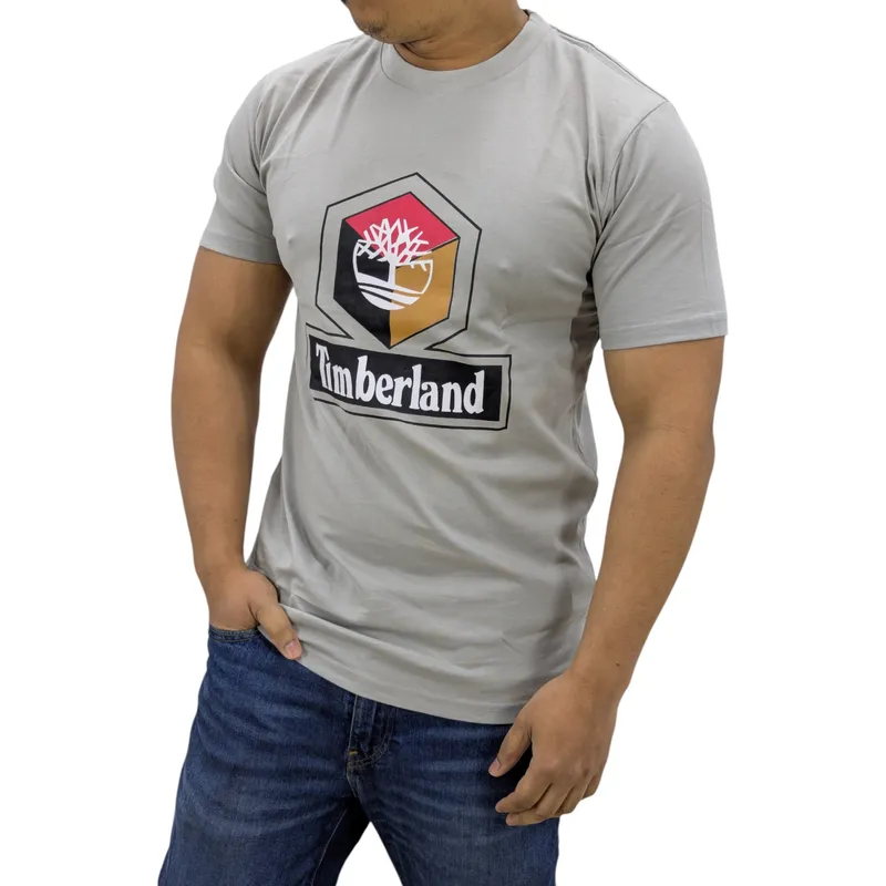 timberland cube print logo mens t grey0
