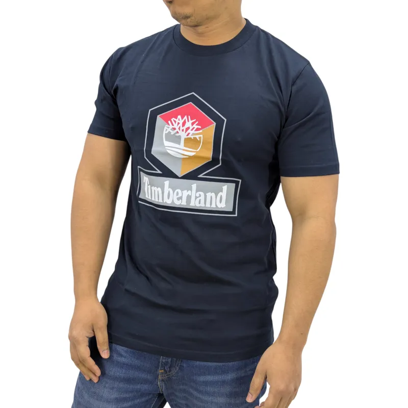 timberland cube print logo mens t shirts black0