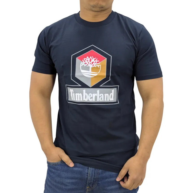 timberland cube print logo mens t shirts black1
