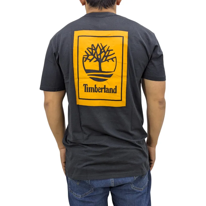 timberland large back print mens t shirts black0