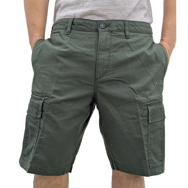 timberland mens cargo shorts twill summer half pants forest green3