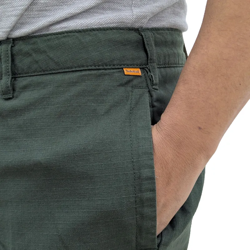 timberland mens cargo shorts twill summer half pants forest green5