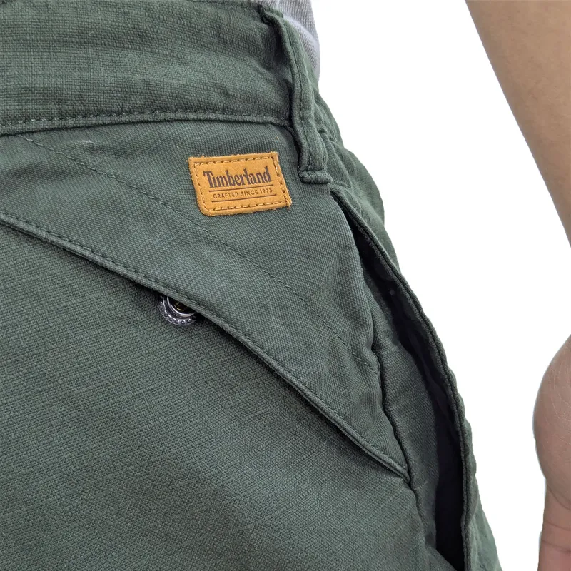 timberland mens cargo shorts twill summer half pants forest green6