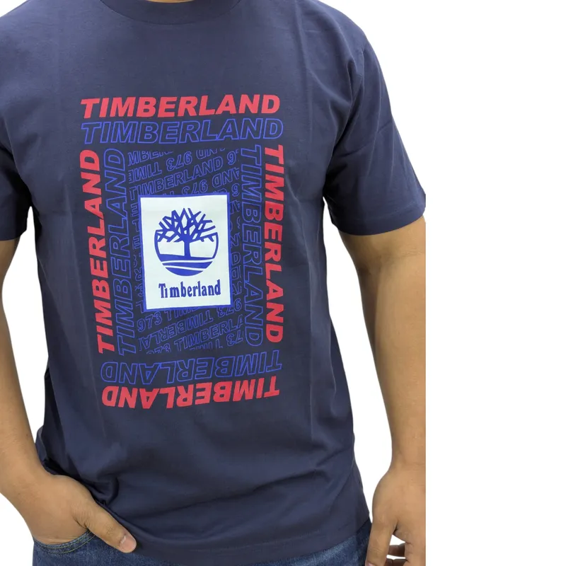 timberland mens t shirts casual navy1
