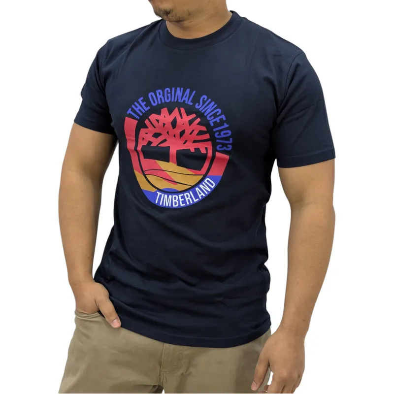 timberland mens t shirts classic logo short sleeve top new black0