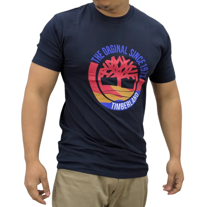timberland mens t shirts classic logo short sleeve top new black2