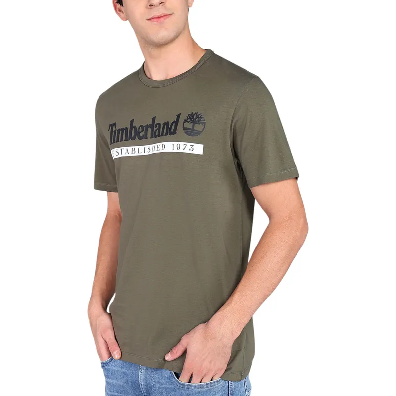 timberland mens t shirts logo print casual cotton tee0