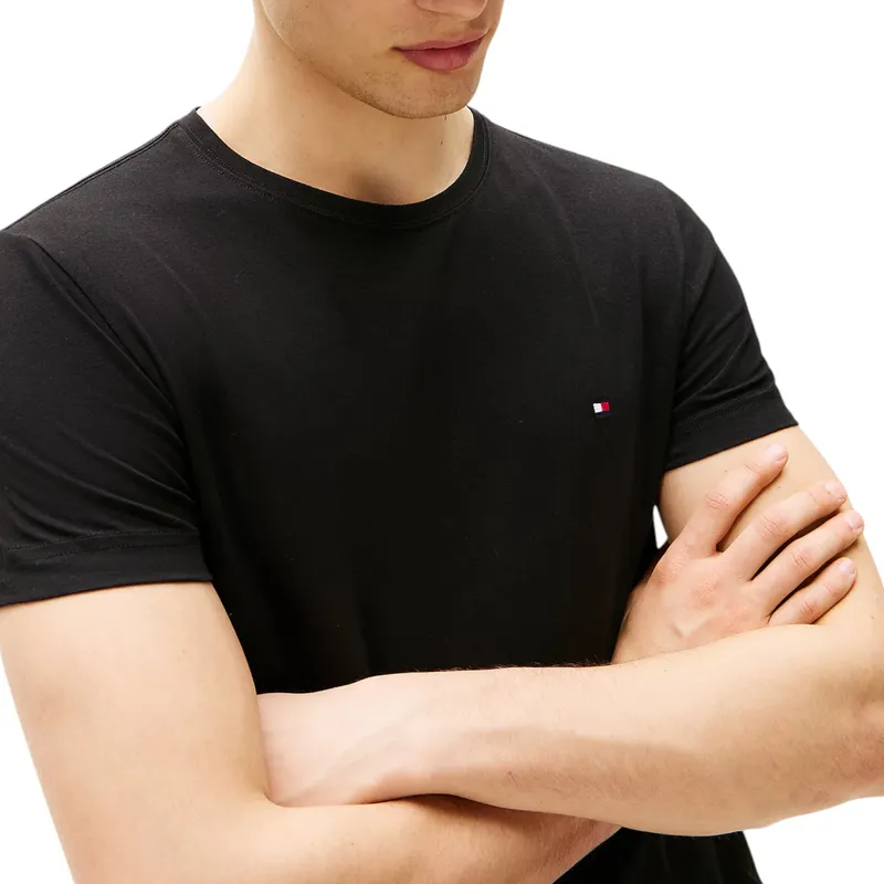 tommy hilfiger 10839 mens t shirts crew neck summer new cotton tee black2