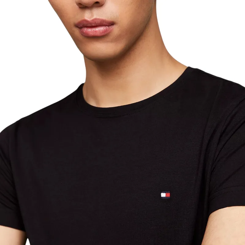 tommy hilfiger 10839 mens t shirts crew neck summer new cotton tee black3