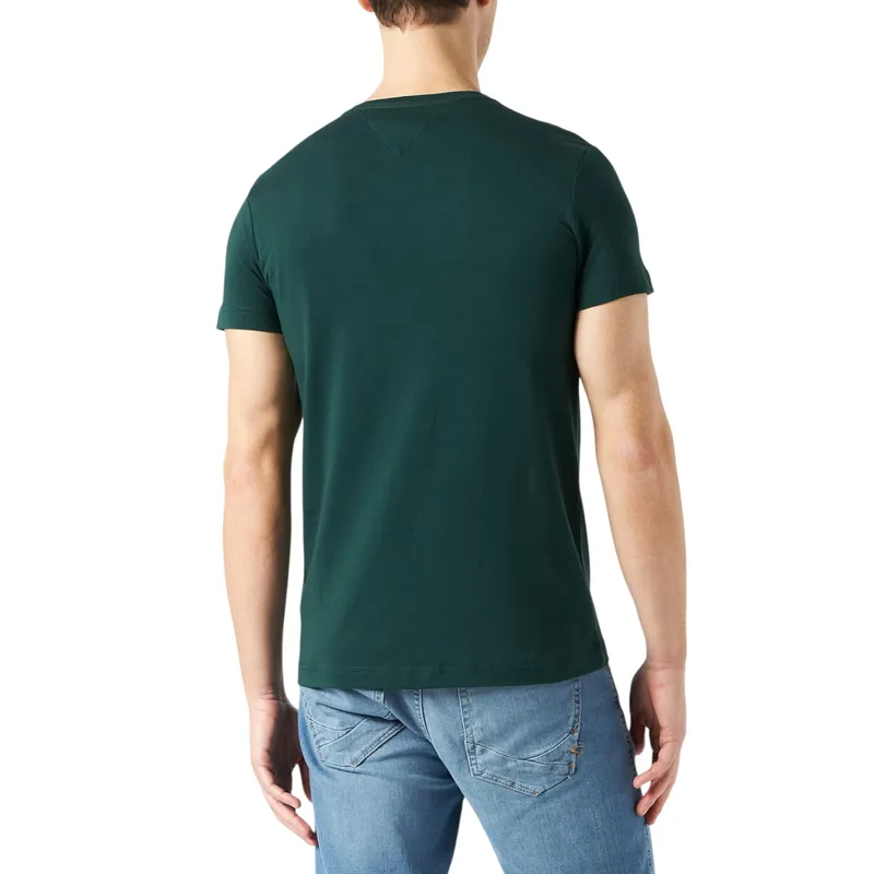 tommy hilfiger 10839 mens t shirts crew neck summer new cotton tee forest green0