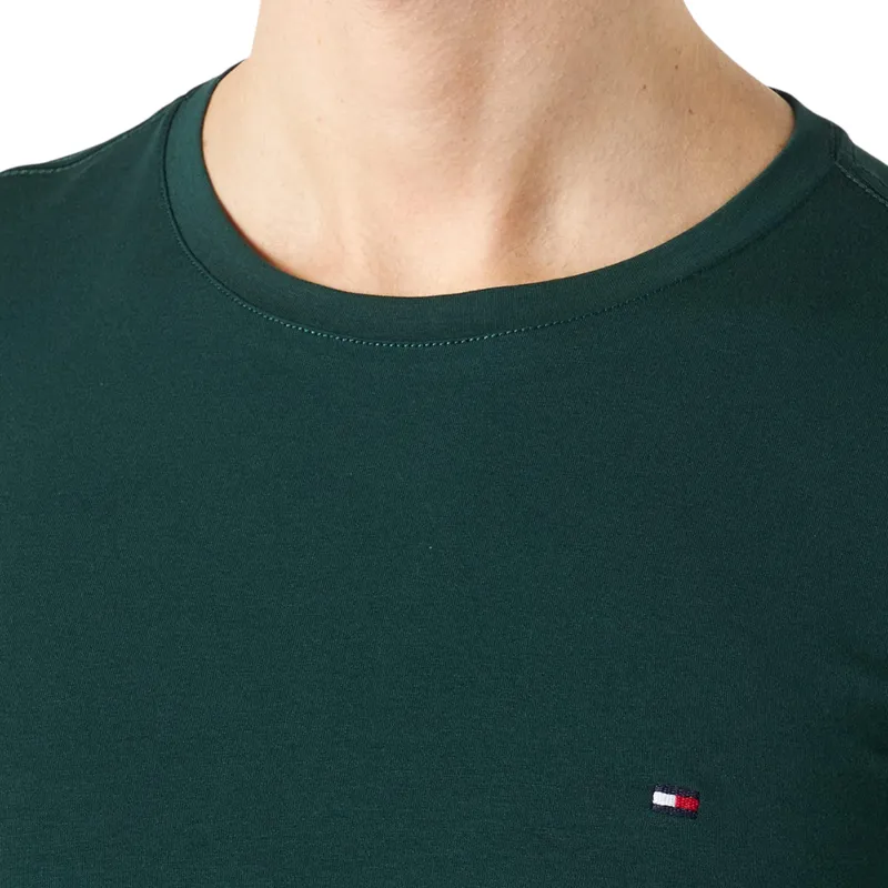 tommy hilfiger 10839 mens t shirts crew neck summer new cotton tee forest green2
