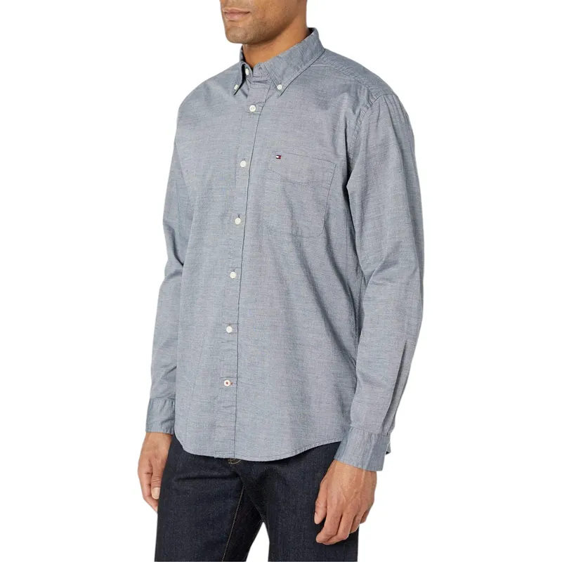 tommy hilfiger mens oxford shirt cotton casual formal top2