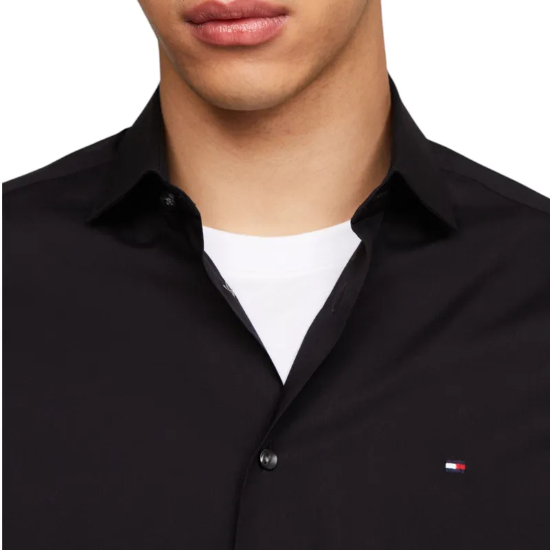 tommy hilfiger mens shirts long sleeve regular fit classic stretch cotton shirt0