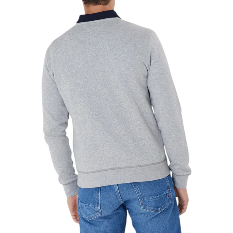 tommy hilfiger mens sweatshirts signature flag crew neck jumper grey1