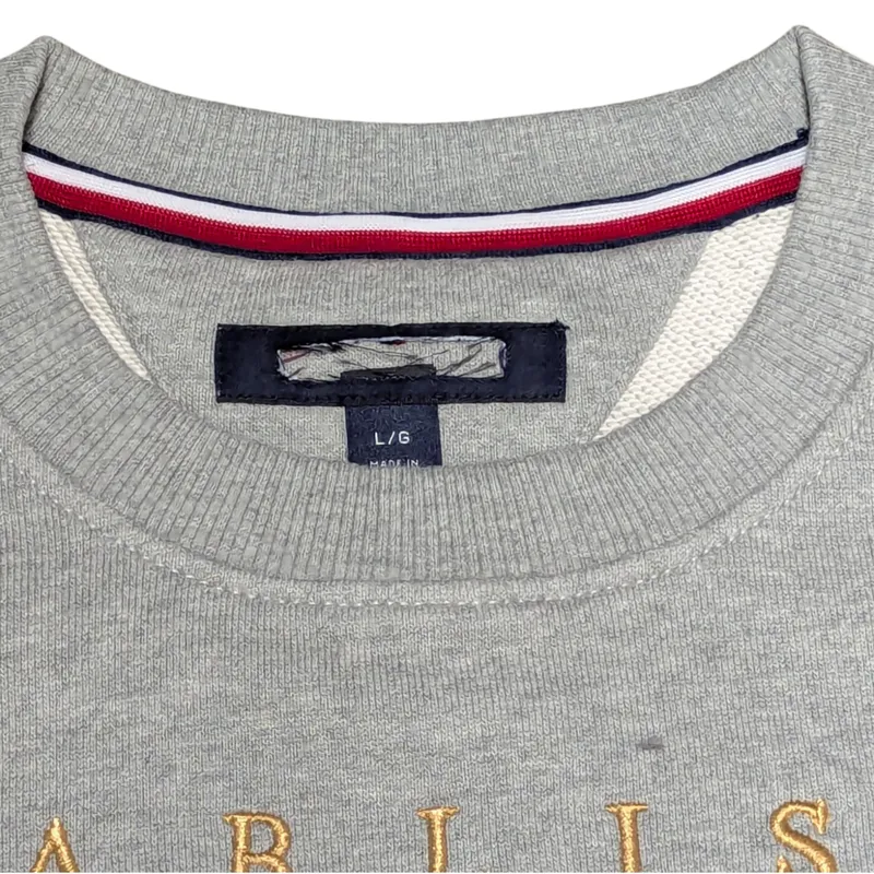 tommy hilfiger mens sweatshirts signature flag crew neck jumper grey2