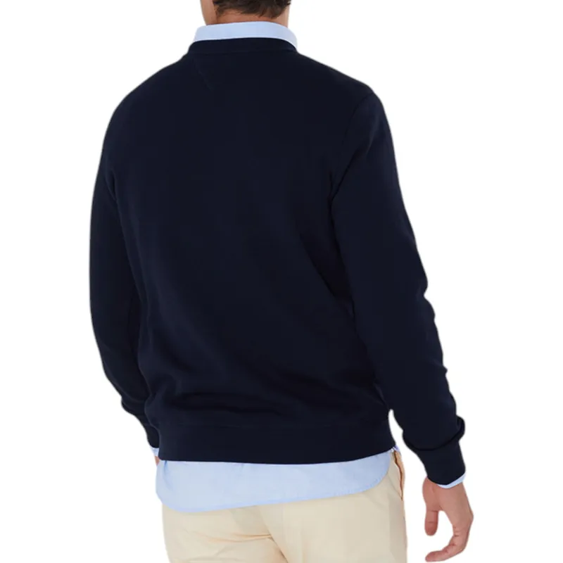 tommy hilfiger mens sweatshirts signature flag crew neck jumper navy1