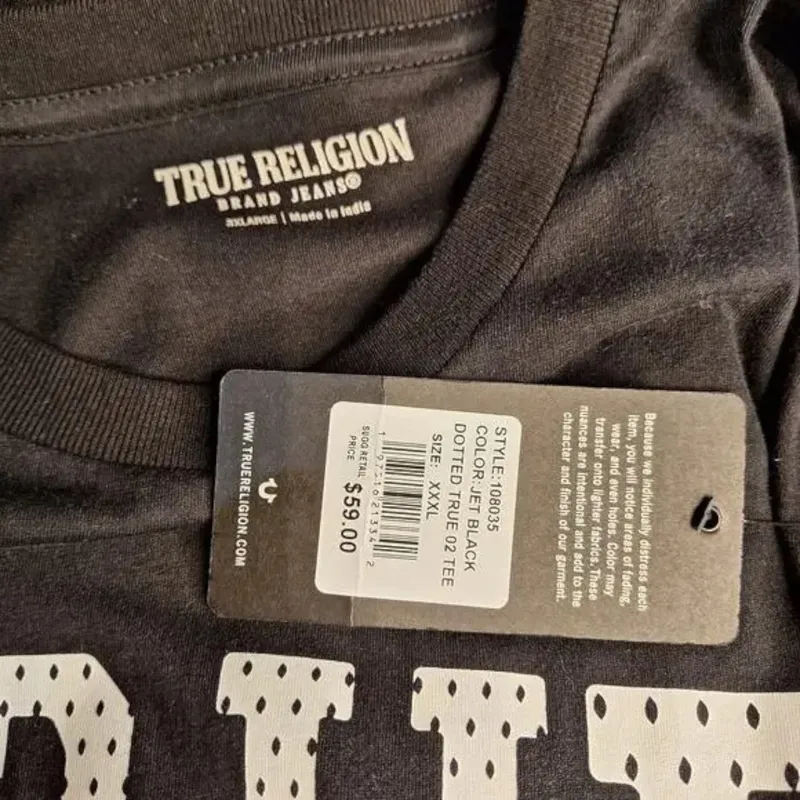 true religion 108035 mens dotted print t shirts black1