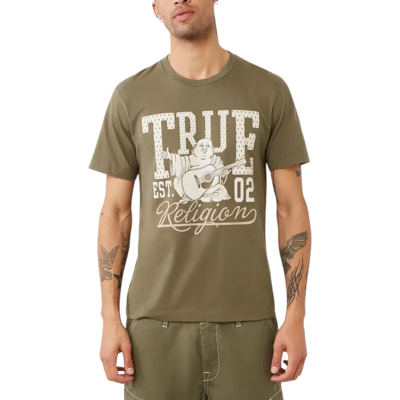 true religion 108035 mens dotted print t shirts khaki0