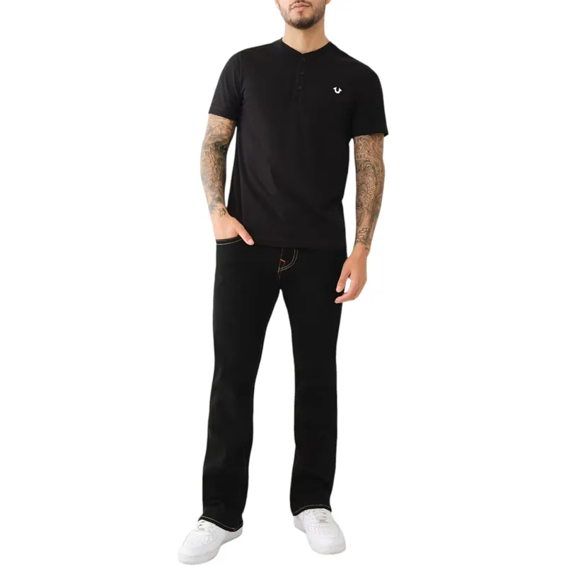 true religion 108426 mens henley t shirt black0