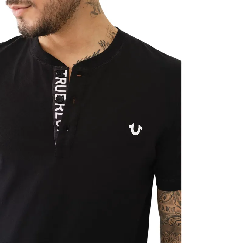 true religion 108426 mens henley t shirt black3