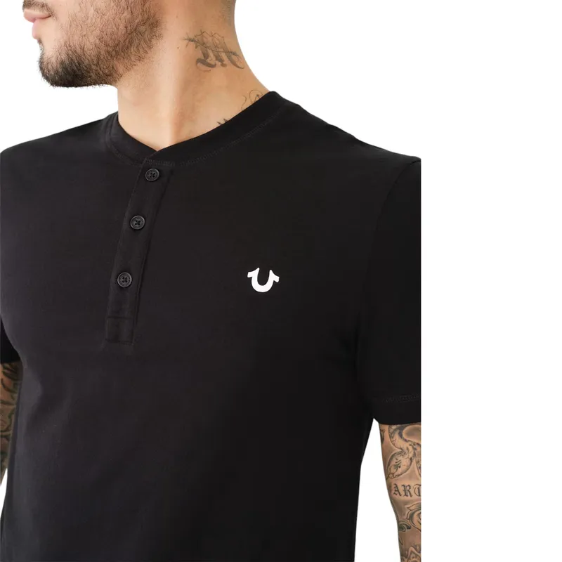 true religion 108426 mens henley t shirt black4