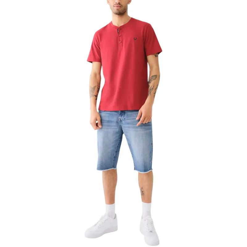true religion 108426 mens henley t shirt red0