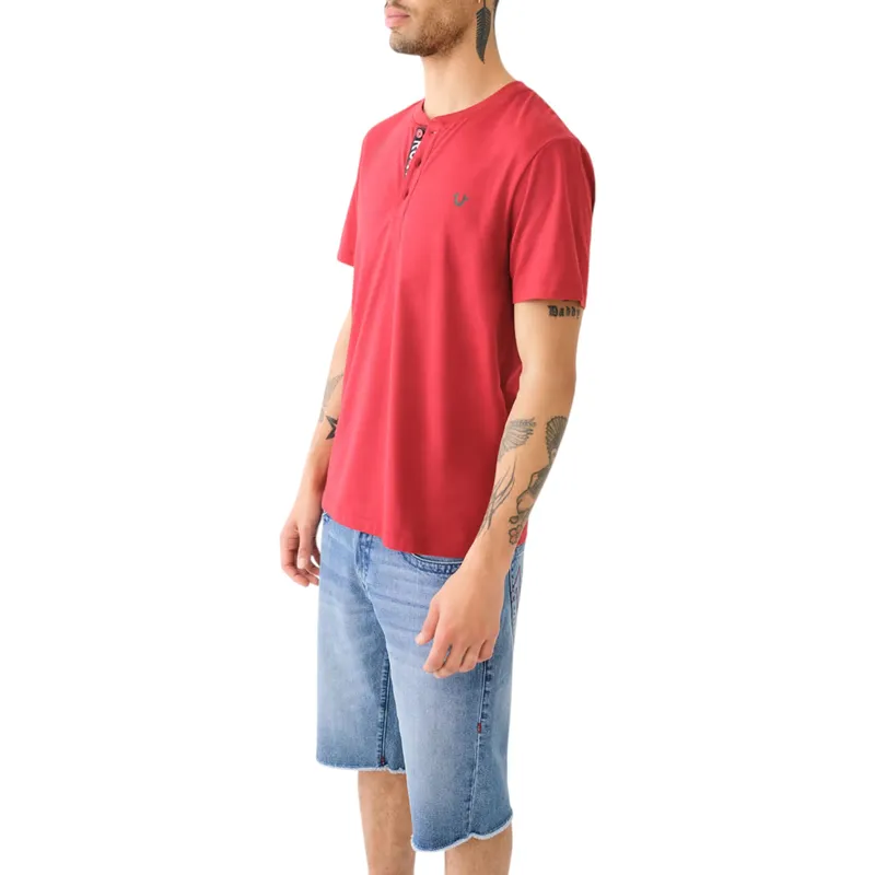 true religion 108426 mens henley t shirt red2