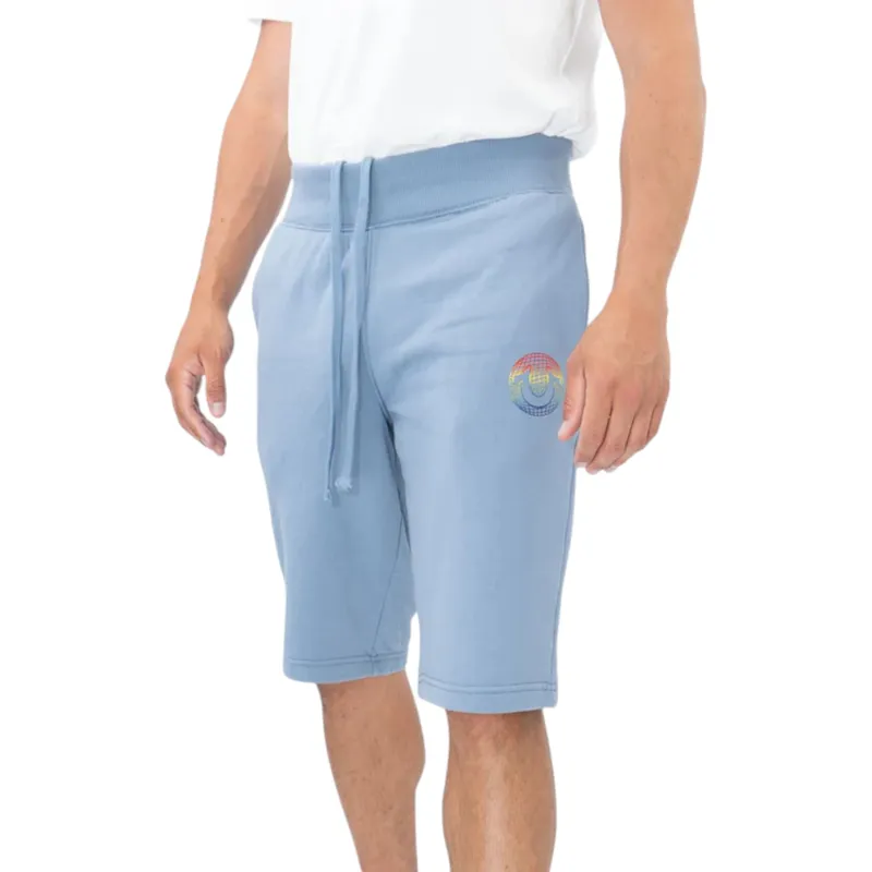 true religion mens shorts casual cotton knee summer denim blue2
