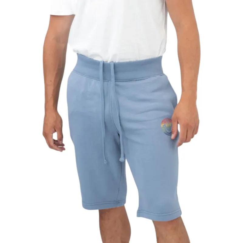 true religion mens shorts casual cotton knee summer denim blue4
