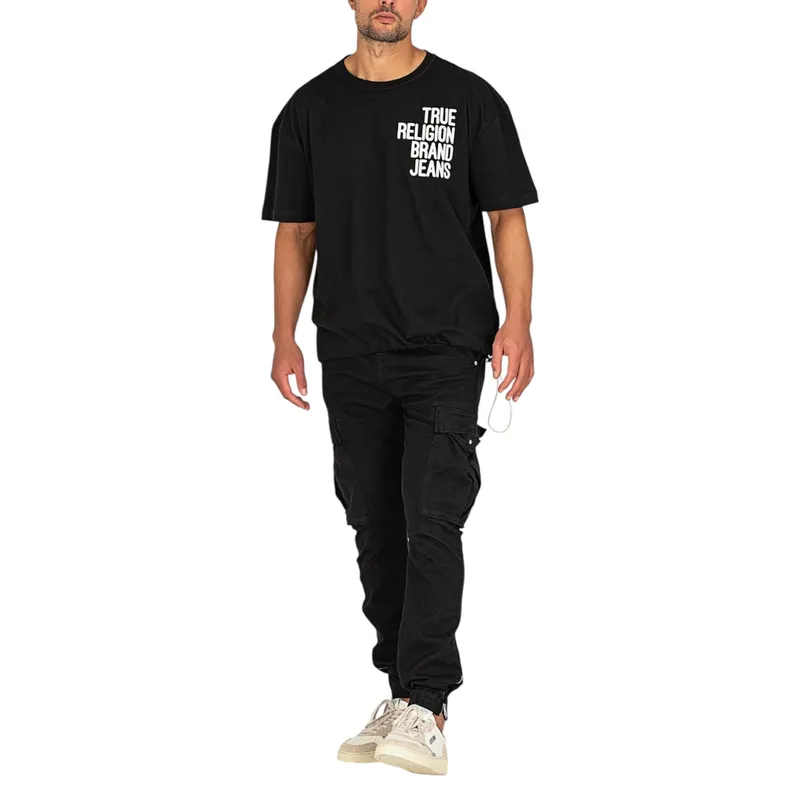 true religion mens t-shirt drop shoulder top0