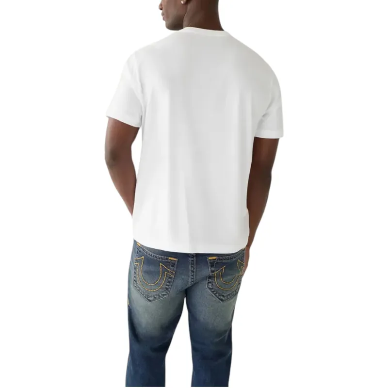 true religion mens t shirt pullover summer top white1