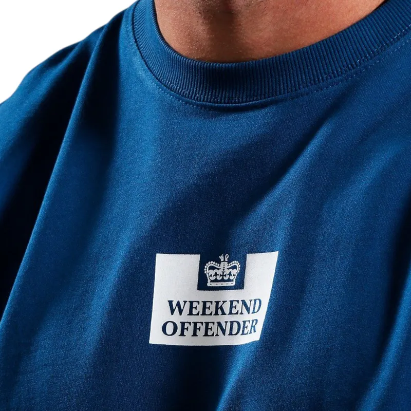 weekend offender men pullover sweatshirt petrol blue2
