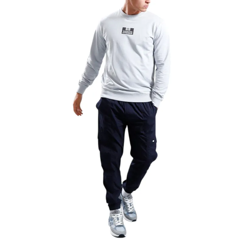 weekend offender men pullover sweatshirt silver side1