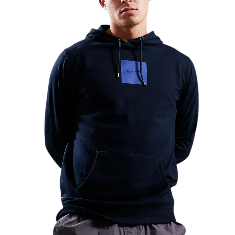 weekend offender mens hoodie long sleeve fleece pullover woan hood navy1