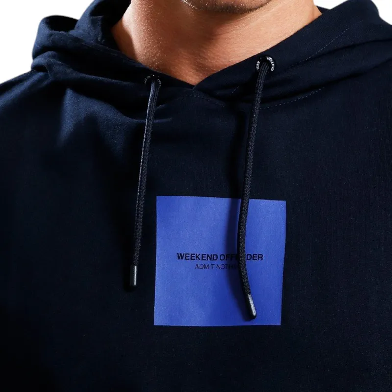 weekend offender mens hoodie long sleeve fleece pullover woan hood navy2