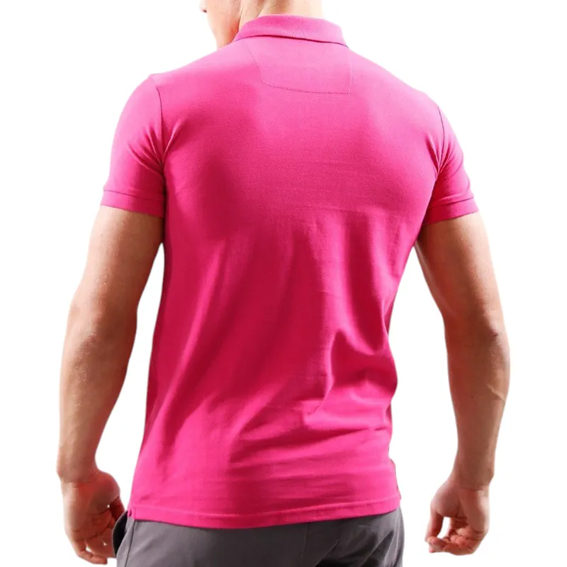 weekend offender mens polo shirt barnum summer golf polo bright pink2