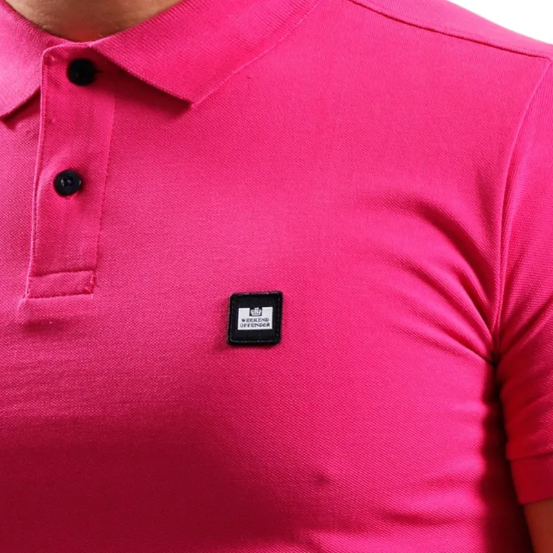 weekend offender mens polo shirt barnum summer golf polo bright pink3