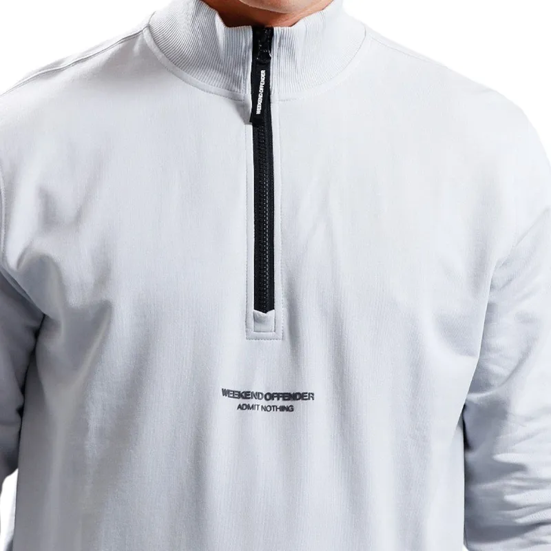 weekend offender mens san lorenzo half zip sweat1