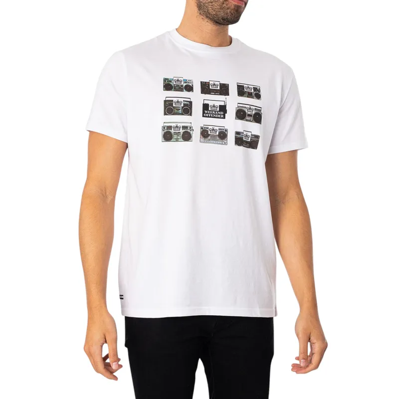 weekend offender mens t shirt boombox casual cotton tee0