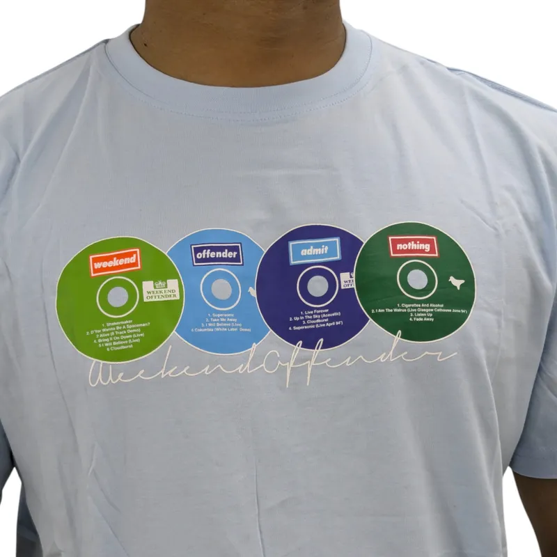 weekend offender mens t shirts disks crew neck short sleeve casual cotton new2
