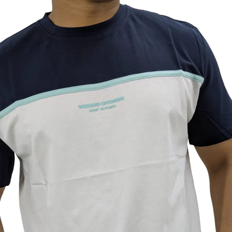 weekend offender studio 54 mens t shirt navy and white3