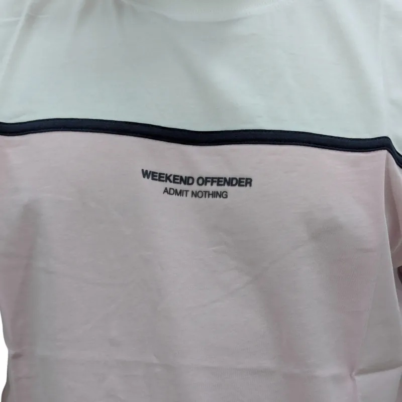 weekend offender studio 54 mens t shirt white and aquawash2