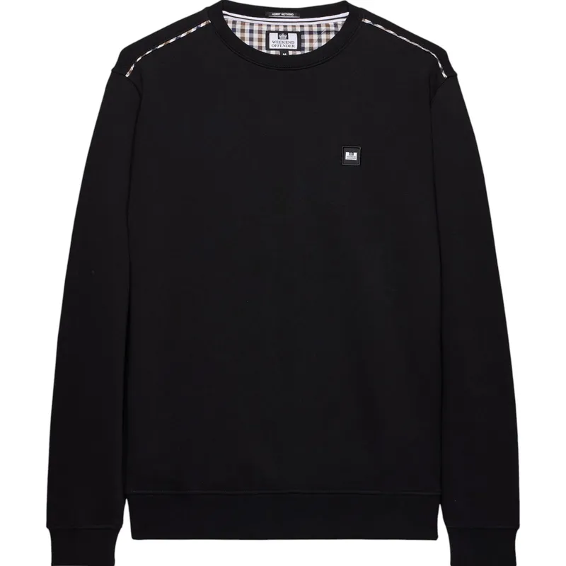 weekend offender vega mens mid house check sweatshirts0