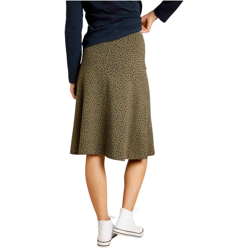 weird fish womens skirt kiruna jersey dark olive ladies organic bottoms1