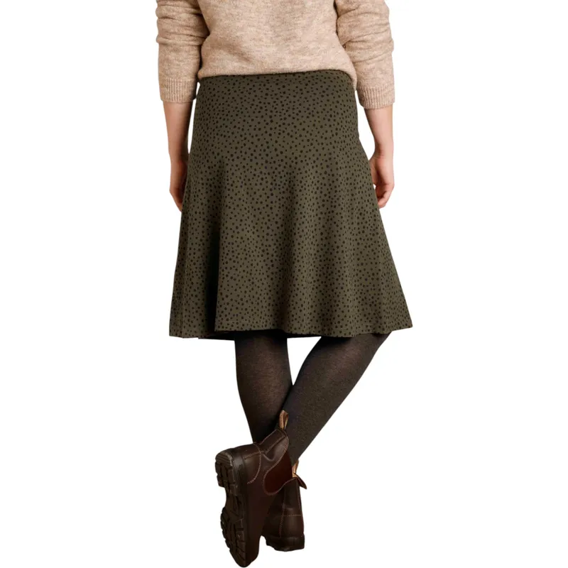 weird fish womens skirt kiruna jersey dark olive ladies organic bottoms4